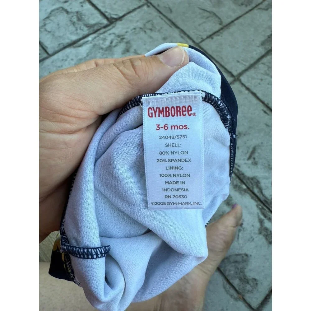 Gymboree Baby Swimsuit – 3–6M Navy Daisy One-Piece